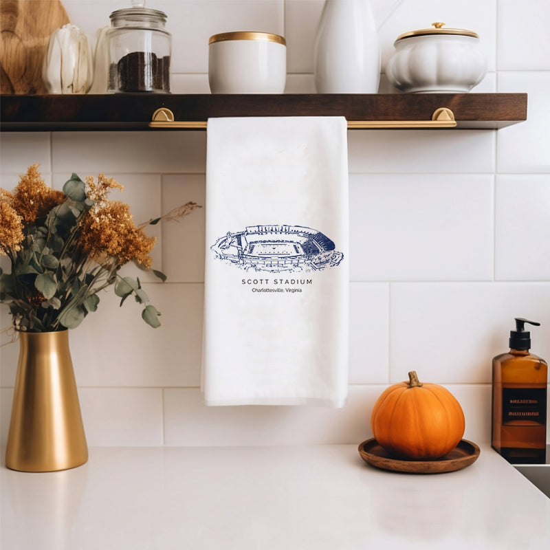 Scott Stadium - Virginia Cavaliers football,College Football Tea Towel