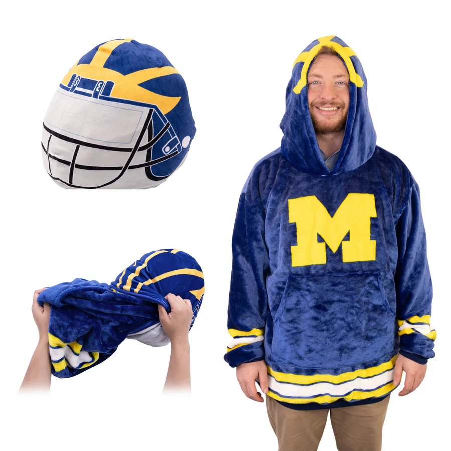 College Football Helmet Snugible | Blanket Hoodie & Pillow