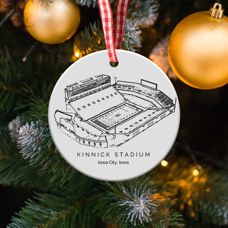 Kinnick Stadium - Iowa Hawkeyes football,College Football Ceramic Christmas Ornament