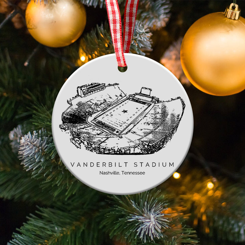 Vanderbilt Stadium - Vanderbilt Commodores football,College Football Ceramic Christmas Ornament