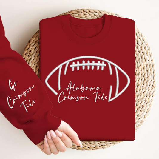 Embroidered Alabama Crimson Tide Game Day Shirt, Tis The Season Shirt, Embroidered Fall Shirt, Touchdown Football Shirt Sweatshirt