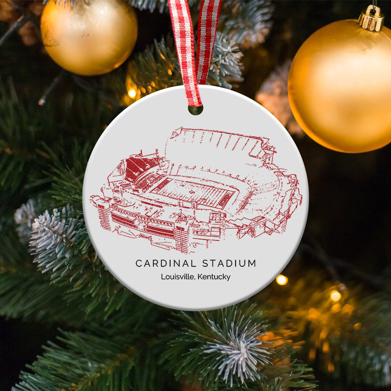 Cardinal Stadium - Louisville Cardinals football,College Football Ceramic Christmas Ornament