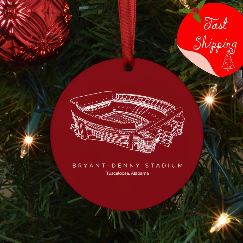 Bryant–Denny Stadium - Alabama Crimson Tide football,College Football Ceramic Christmas Ornament