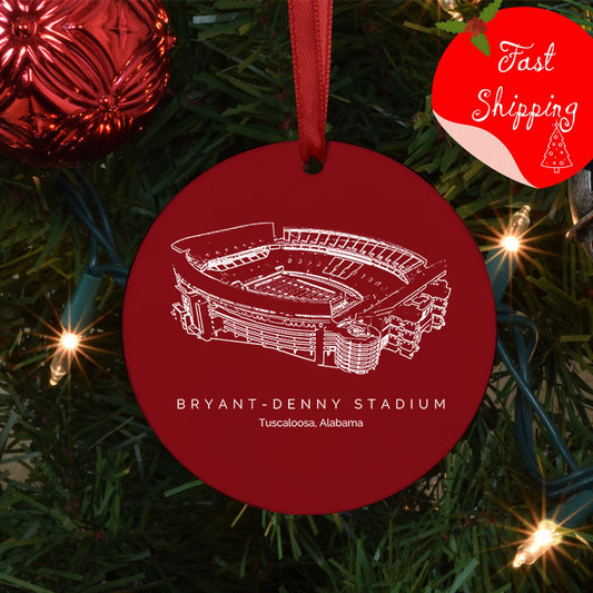 Bryant–Denny Stadium - Alabama Crimson Tide football,College Football Ceramic Christmas Ornament