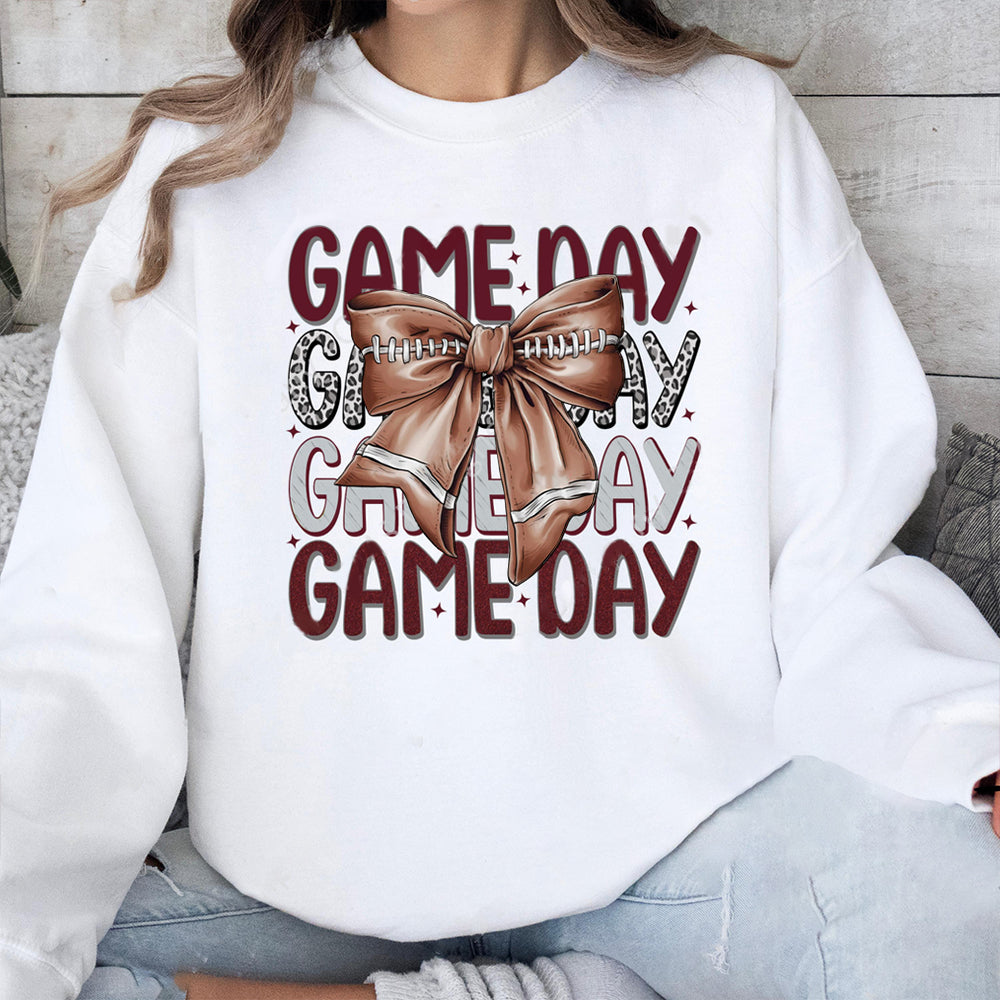 Mississippi State Bulldogs football Game Day Football Bow-Knot Sweatshirt