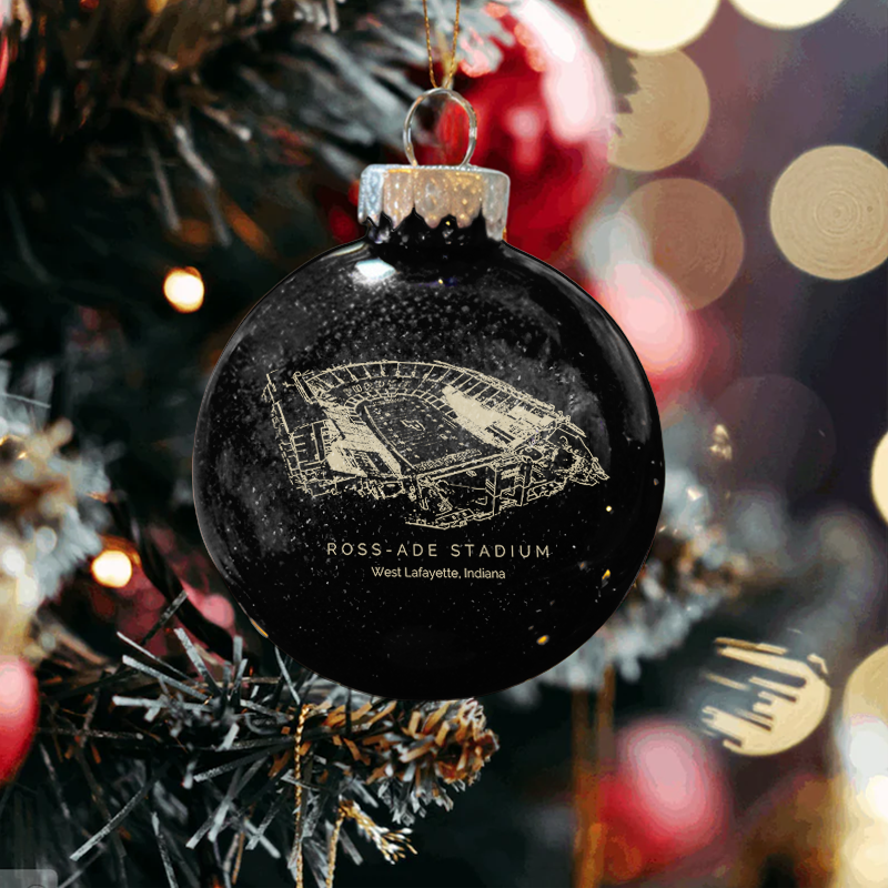 Personalized Ross–Ade Stadium - Purdue Boilermakers football Christmas Glitter Ornament Ball, Xmas Football Stadium Ball