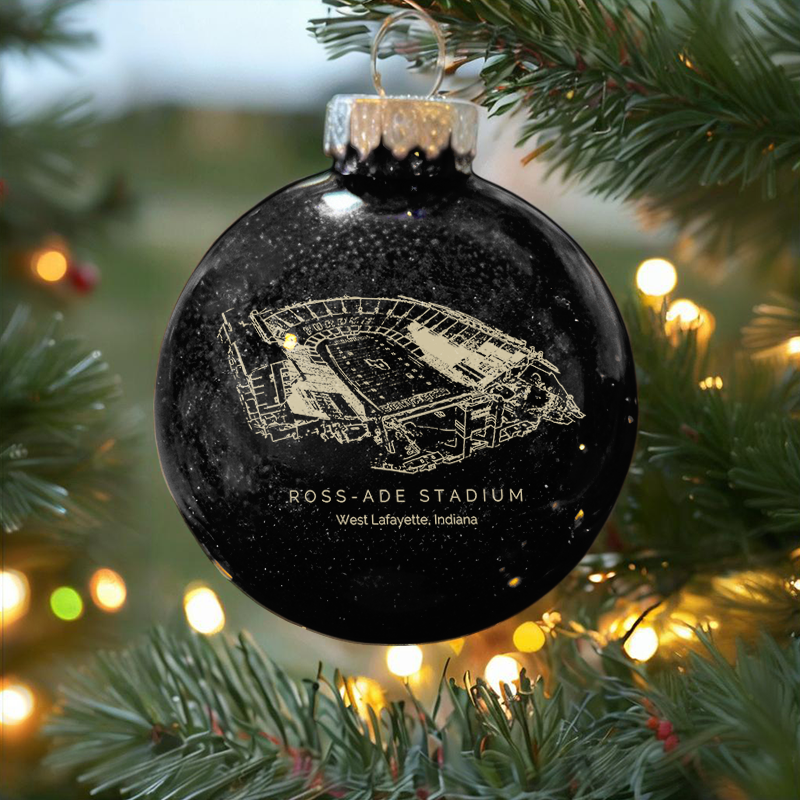 Personalized Ross–Ade Stadium - Purdue Boilermakers football Christmas Glitter Ornament Ball, Xmas Football Stadium Ball