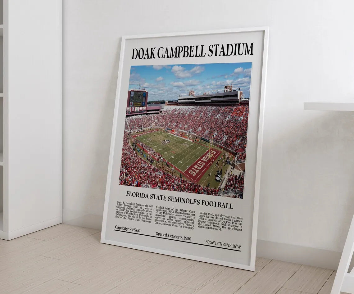 Doak Campbell Stadium Digital Printable Frame/Poster