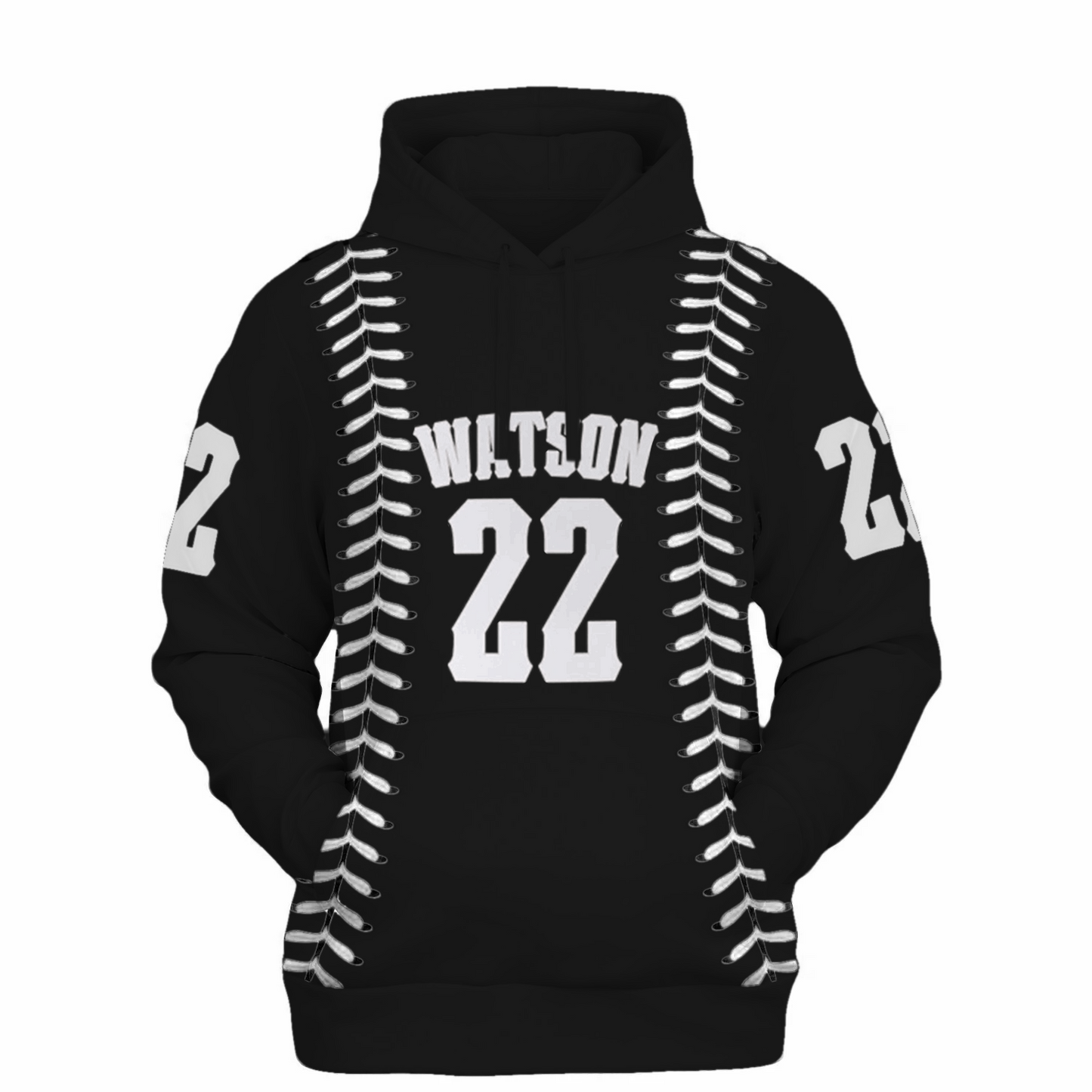 Personalizable Baseball Stitches Hoodie