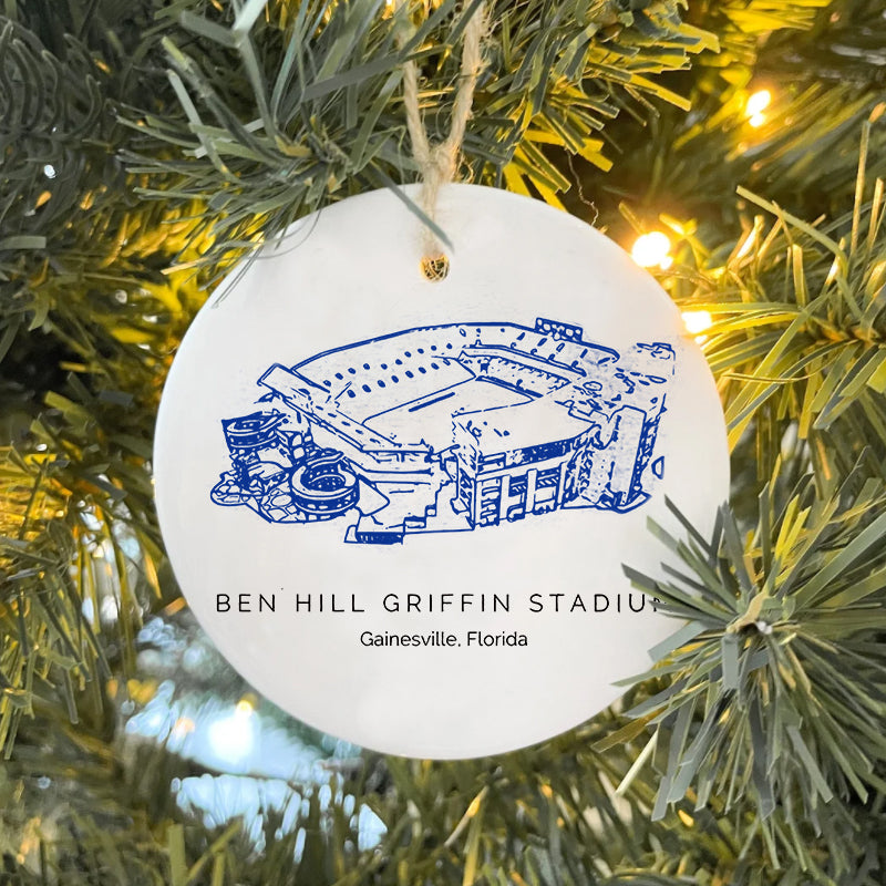 Ben Hill Griffin Stadium - Florida Gators football,College Football Ceramic Christmas Ornament