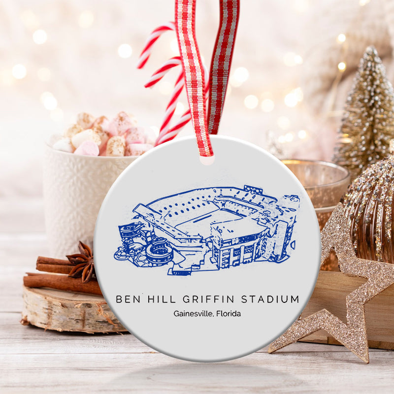 Ben Hill Griffin Stadium - Florida Gators football,College Football Ceramic Christmas Ornament