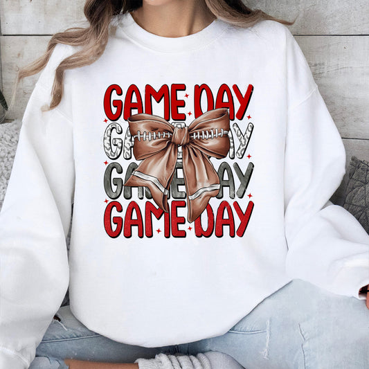 Ohio State Buckeyes football Game Day Football Bow-Knot Sweatshirt