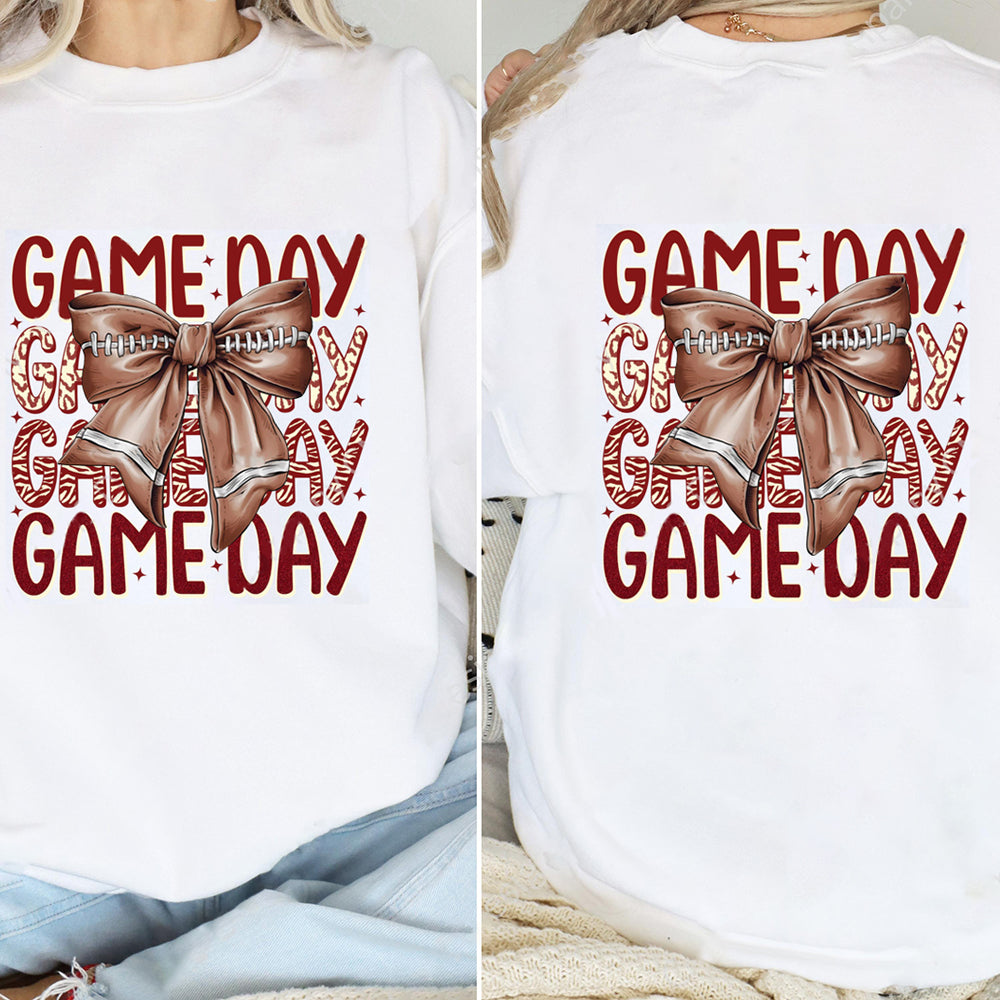 Oklahoma Sooners football Game Day Football Bow-Knot Sweatshirt