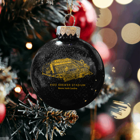 Personalized Kidd Brewer Stadium - Appalachian State Mountaineers football Christmas Glitter Ornament Ball, Xmas Football Stadium Ball