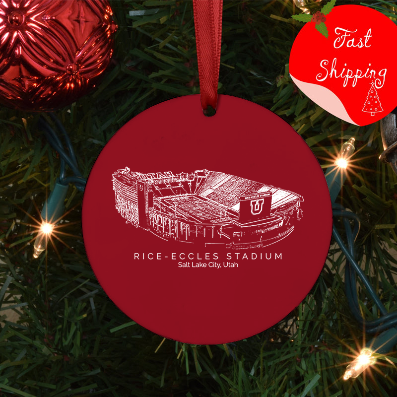 Rice–Eccles Stadium - Utah Utes football,College Football Ceramic Christmas Ornament