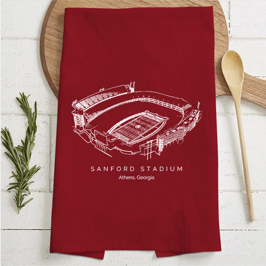 Sanford Stadium - Georgia Bulldogs football, College Football Tea Towel