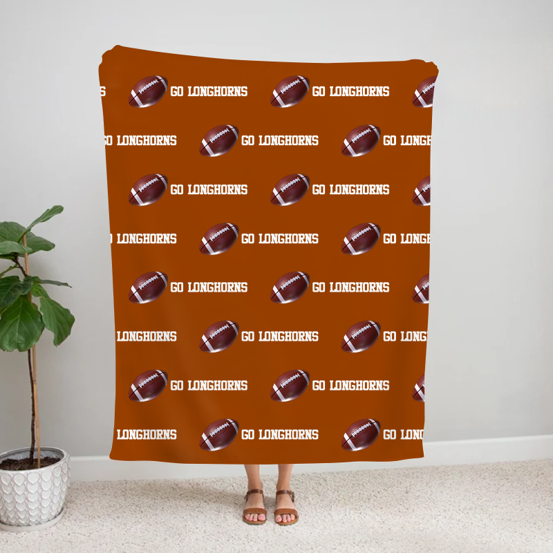 Personalized GO Longhorns Football Bleacher Blanket