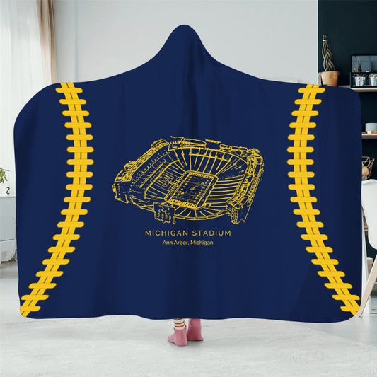 Michigan Stadium - Michigan Wolverines football, College Football Hat Blanket