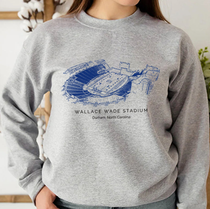 Brooks Field at Wallace Wade Stadium Duke University Unisex Crewneck Sweatshirt