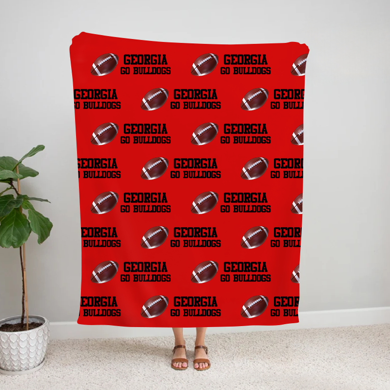 Personalized Georgia Go Bulldogs Football Bleacher Blanket