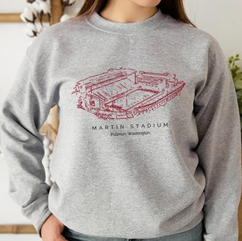 Martin Stadium Washington State University Unisex Crewneck Sweatshirt