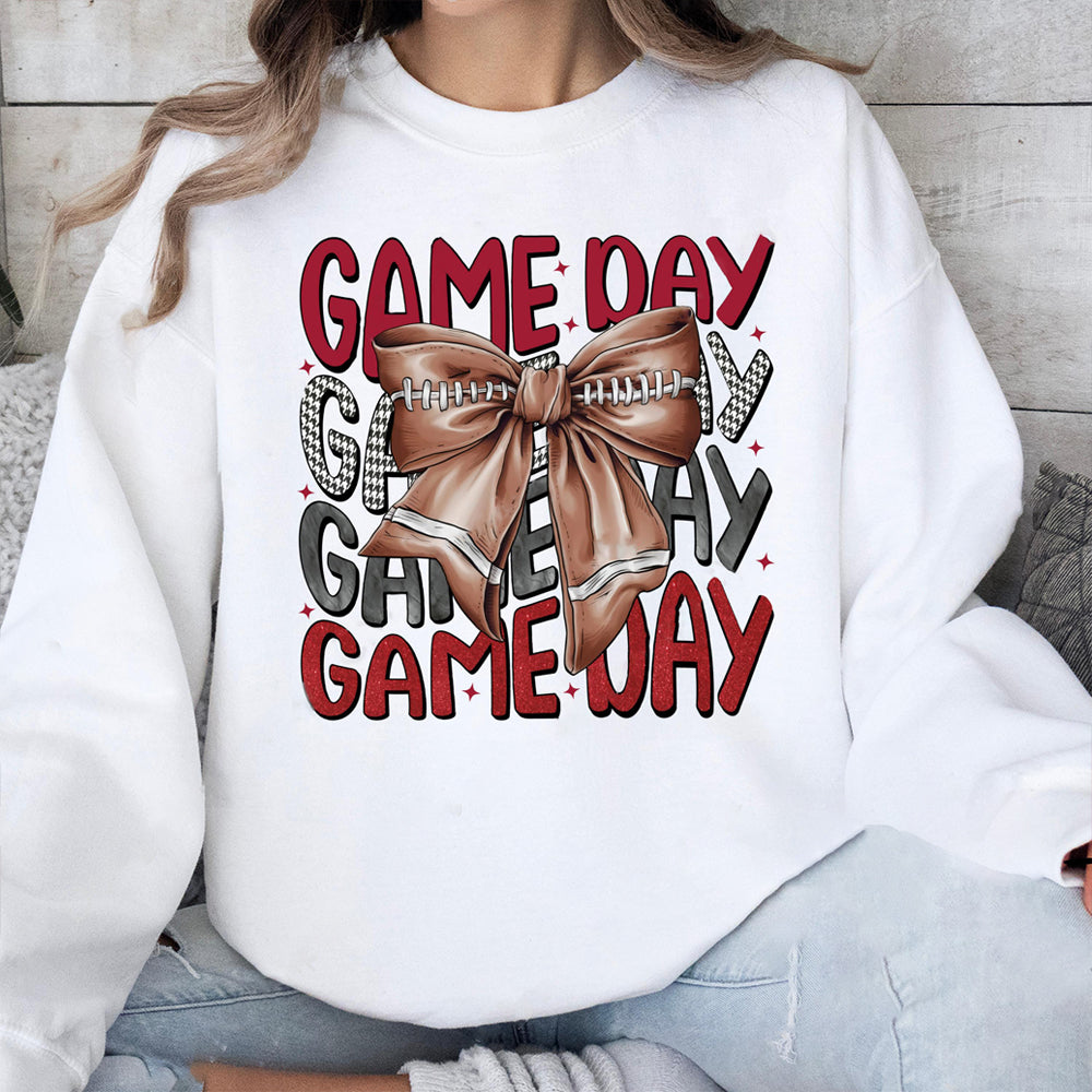 Alabama Crimson Tide football Game Day Football Bow-Knot Sweatshirt