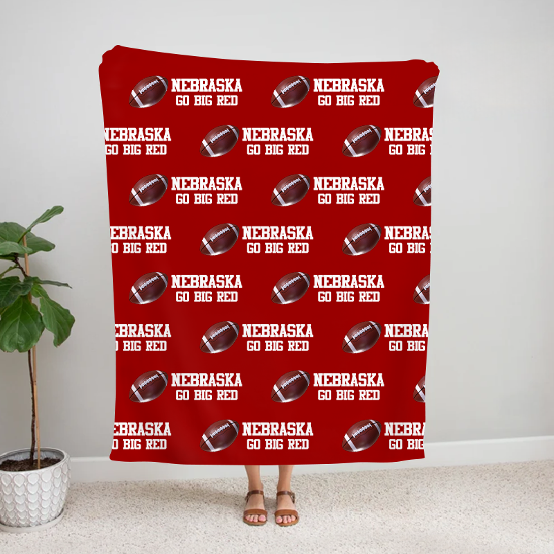 Personalized Nebraska-Go BIG RED Football Bleacher Blanket