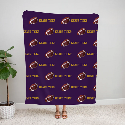 Personalized GEAUS Tiger Football Bleacher Blanket