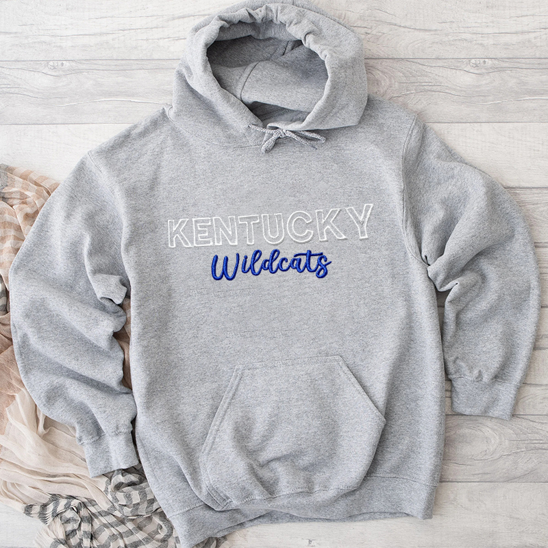 Custom kentucky Wildcats PUFF Embroidery Sweatshirt,College Team Sweatshirt