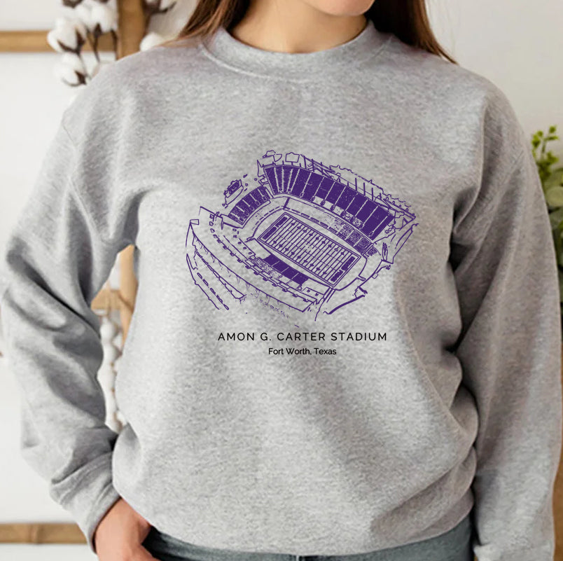 Texas Christian University Stadium Unisex Crewneck Sweatshirt