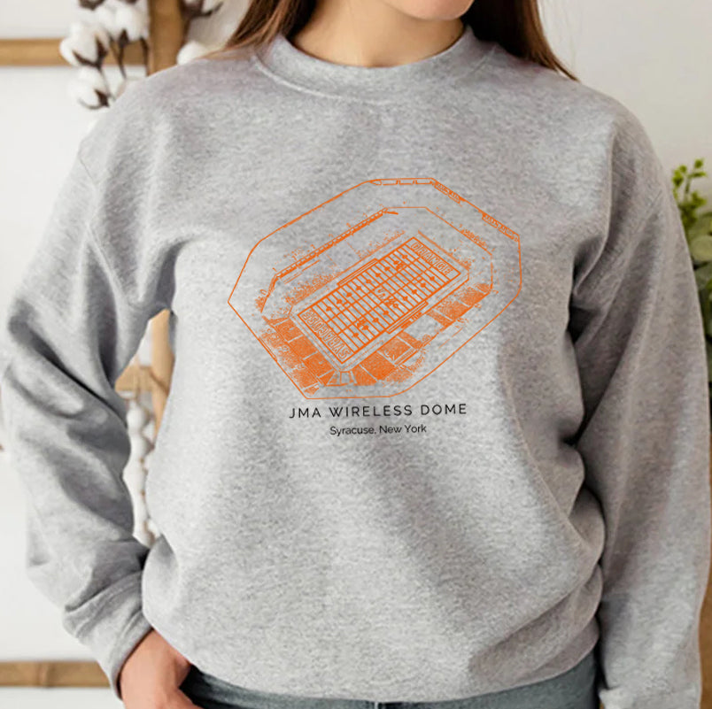 JMA Wireless Dome Syracuse University Stadium Unisex Crewneck Sweatshirt