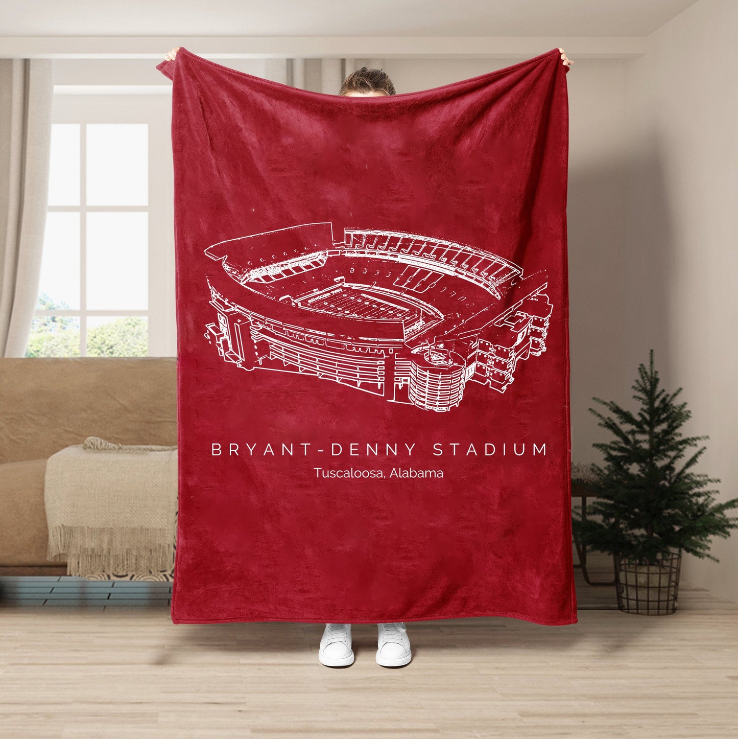 Saban Field at Bryant-Denny Stadium - Alabama Crimson Tide football - University of Alabama at Birmingham,College Football Blanket