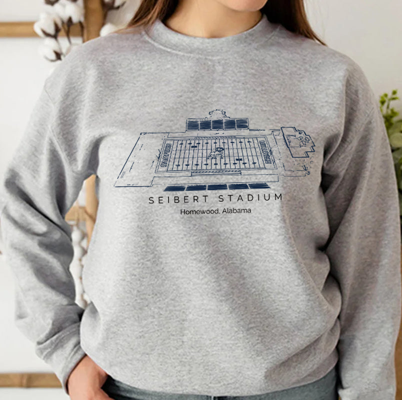 Seibert Stadium Samford University Unisex Crewneck Sweatshirt