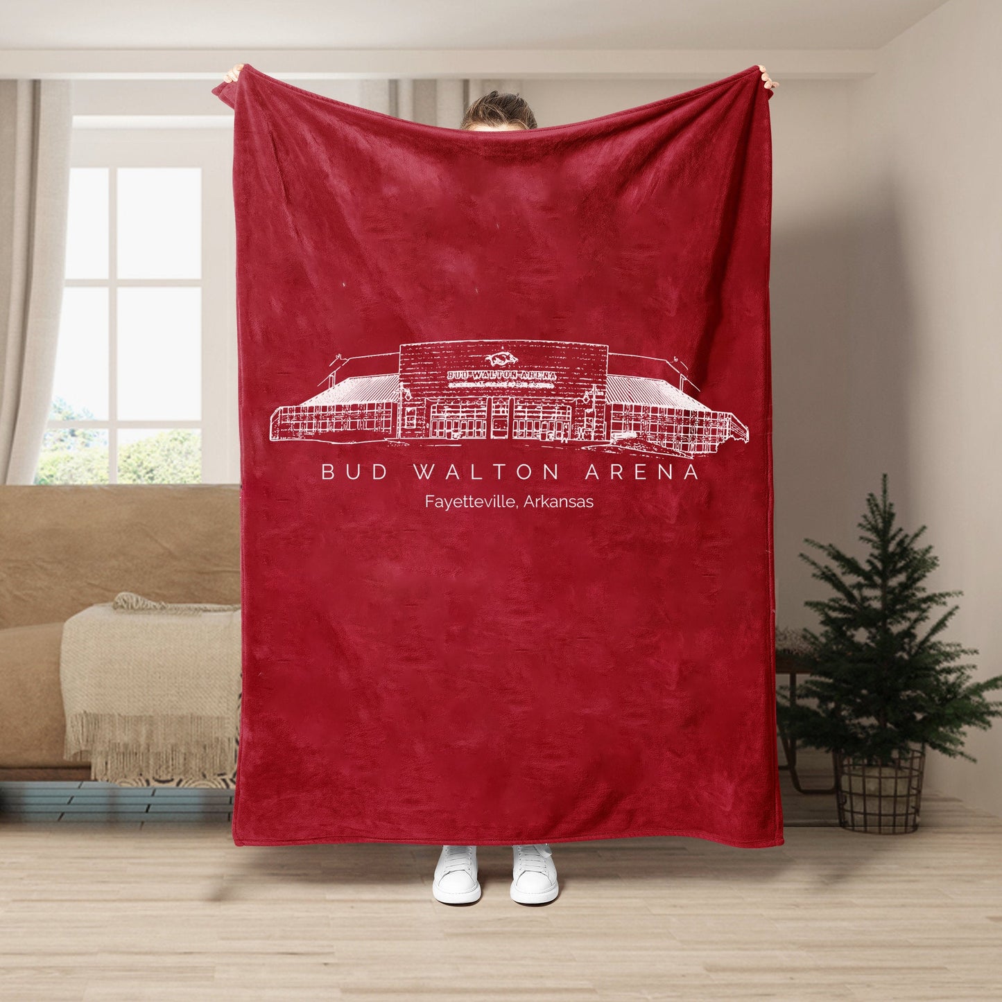 Bud Walton Arena - Arkansas Razorbacks basketball, College basketball Stadium Blanket