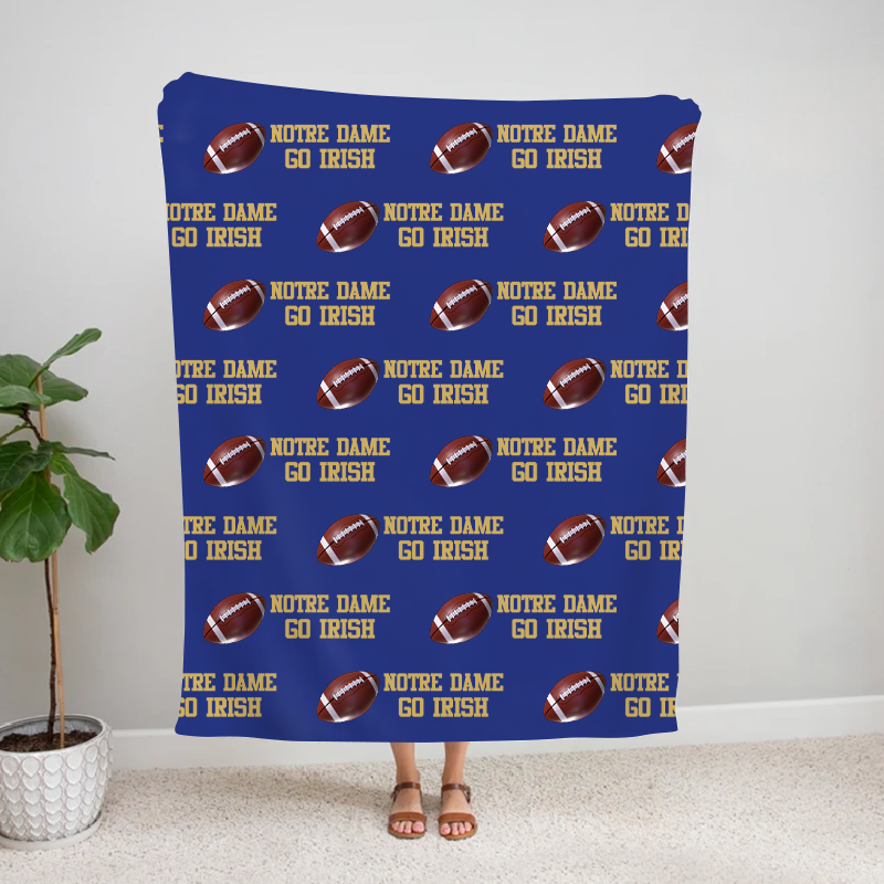 Personalized Notre Dame Go Irish Football Bleacher Blanket