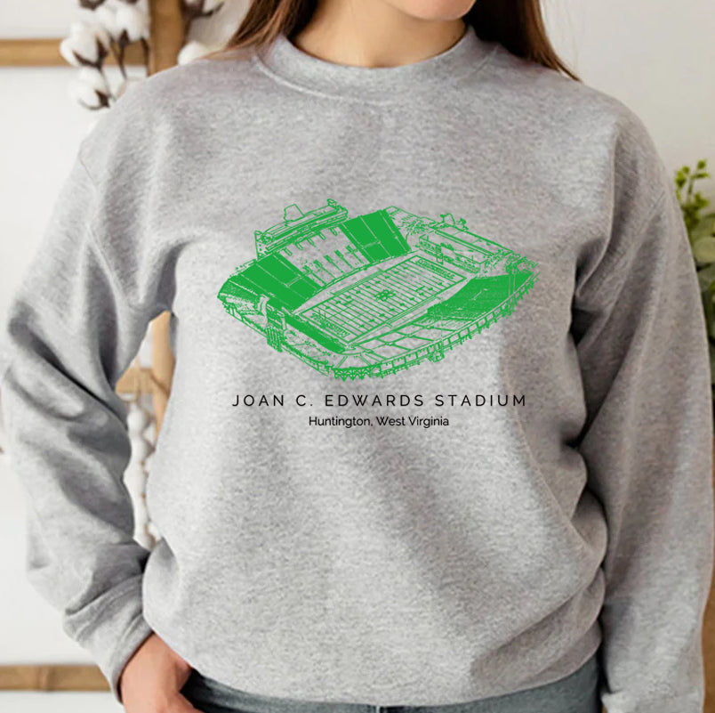 Marshall University Joan C. Edwards Stadium Unisex Crewneck Sweatshirt