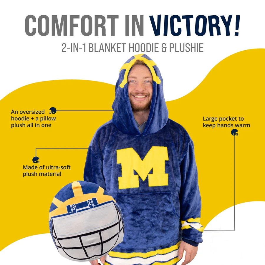 College Football Helmet Snugible | Blanket Hoodie & Pillow