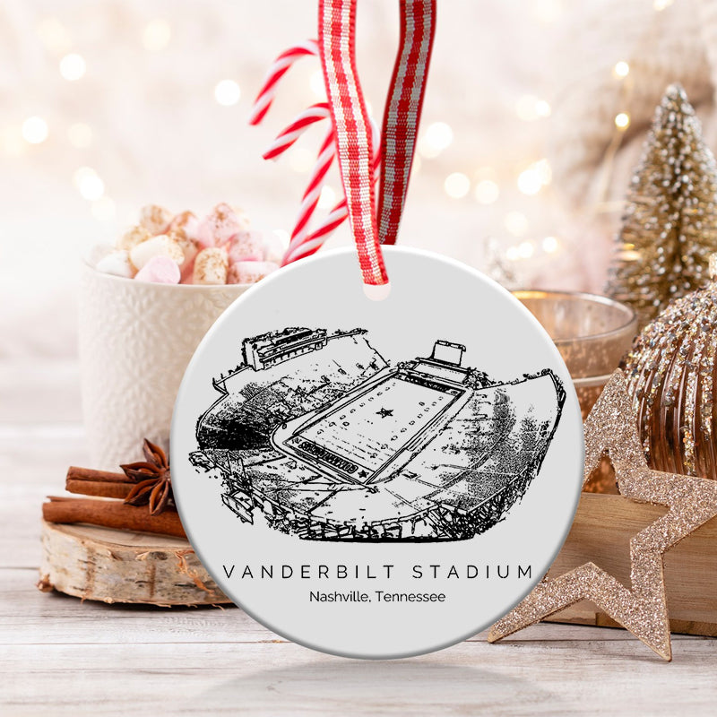 Vanderbilt Stadium - Vanderbilt Commodores football,College Football Ceramic Christmas Ornament