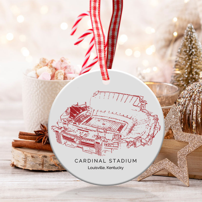 Cardinal Stadium - Louisville Cardinals football,College Football Ceramic Christmas Ornament