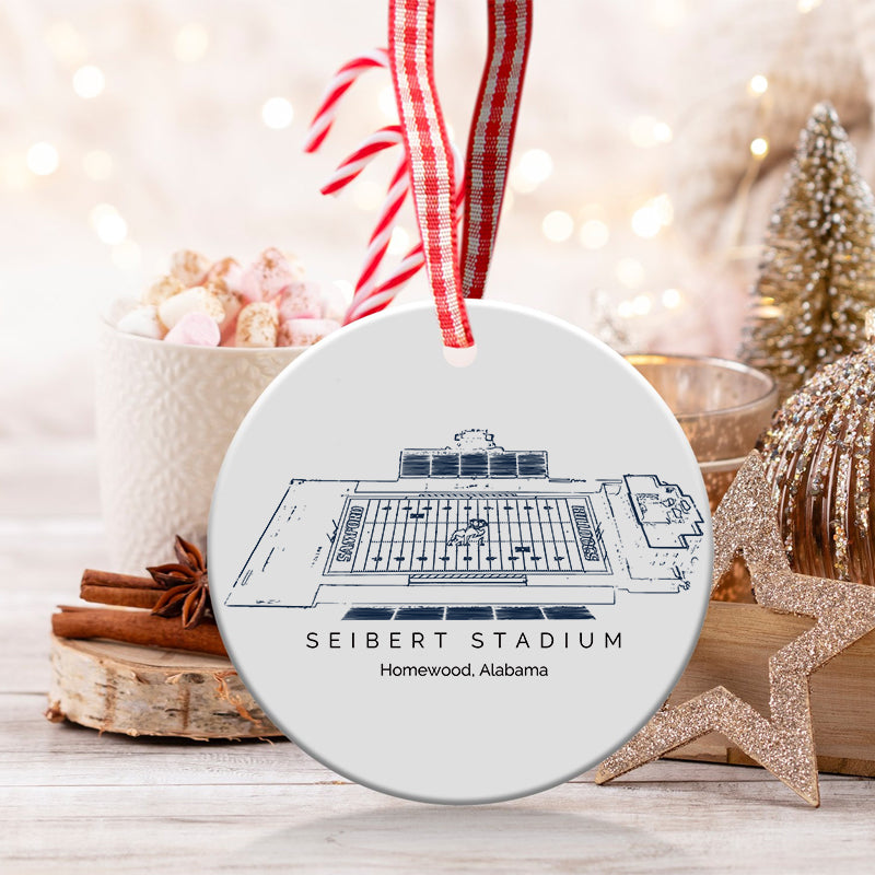 Seibert Stadium - Samford Bulldogs football,College Football Ceramic Christmas Ornament