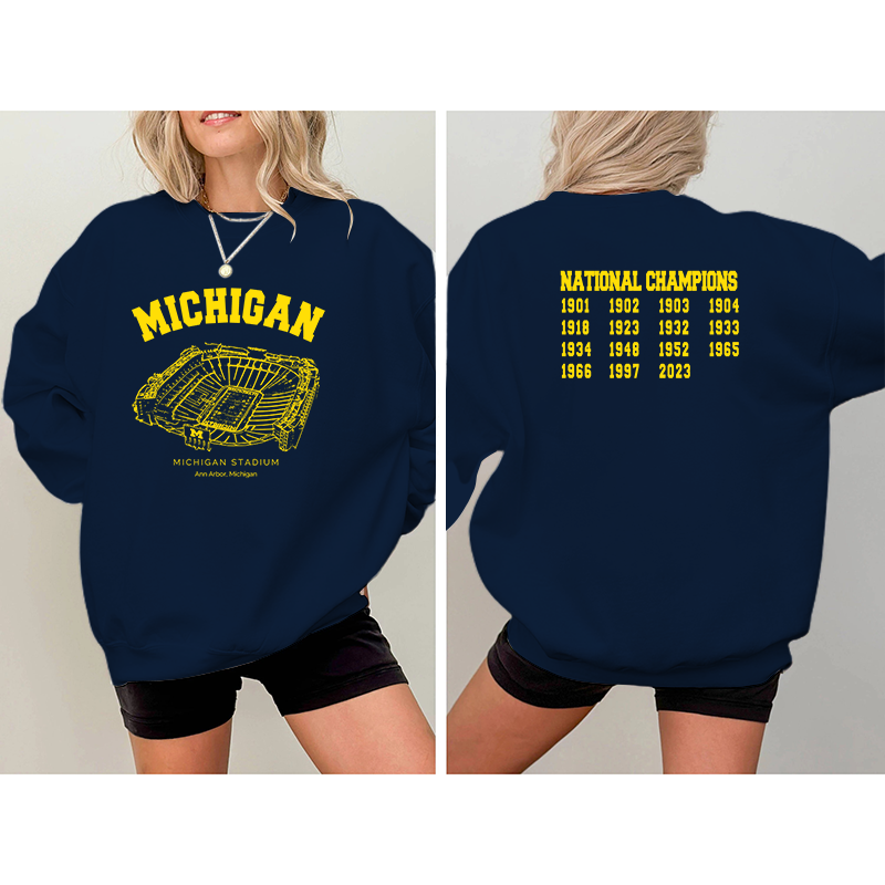 University Of Michigan Stadium Champion Unisex Crewneck Sweatshirt