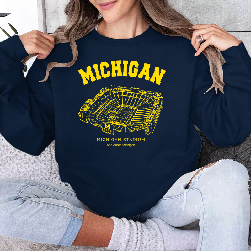 University Of Michigan Stadium Champion Unisex Crewneck Sweatshirt