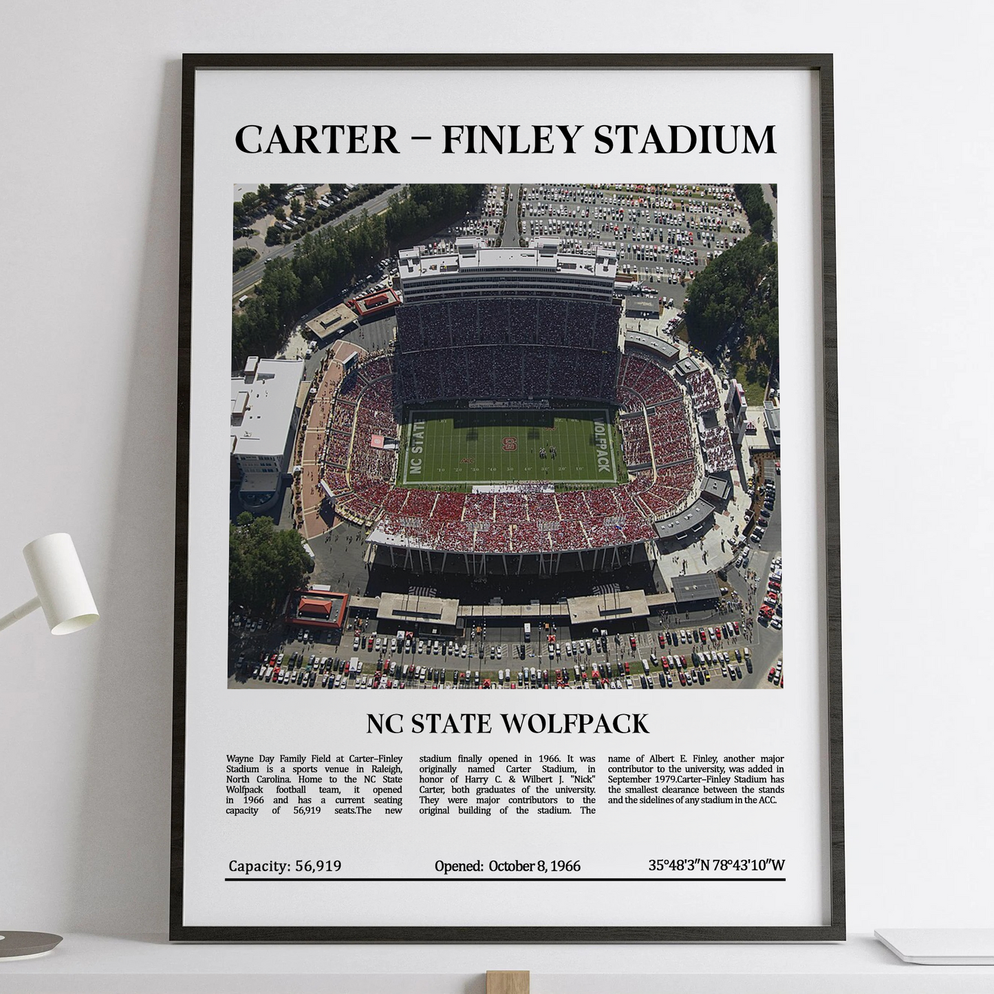 Carter–Finley Stadium Digital Printable Frame/Poster