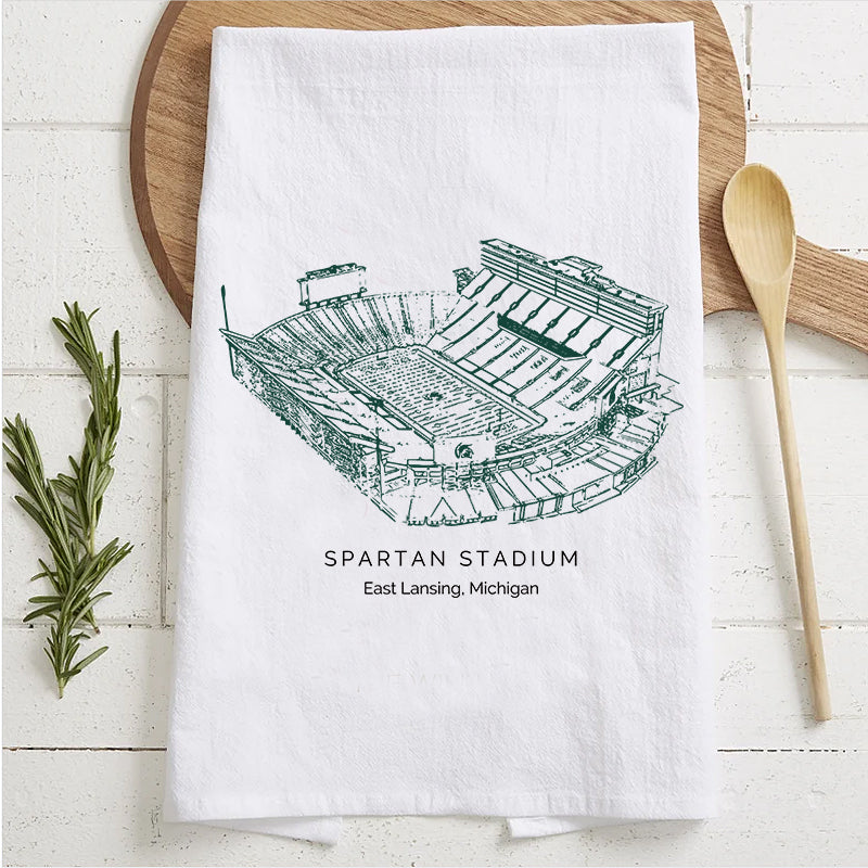 Spartan Stadium - Michigan State Spartans football,College Football Tea Towel