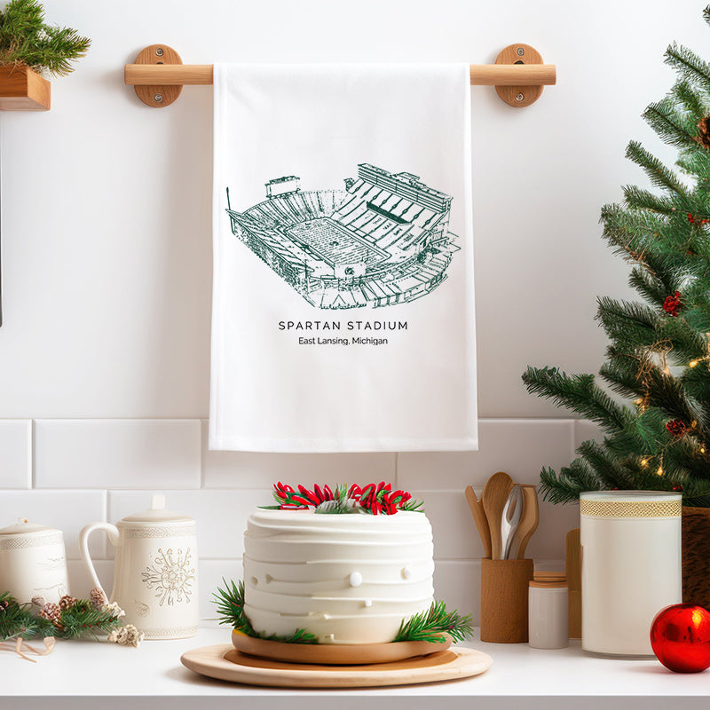 Spartan Stadium - Michigan State Spartans football,College Football Tea Towel