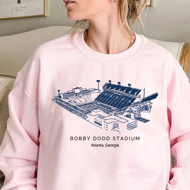 Bobby Dodd Stadium Georgia Tech Unisex Crewneck Sweatshirt