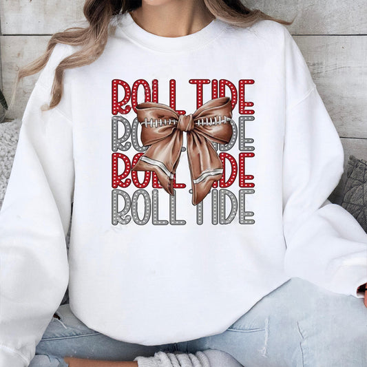 Alabama Crimson Tide football Roll Tide Football Bow-Knot Sweatshirt