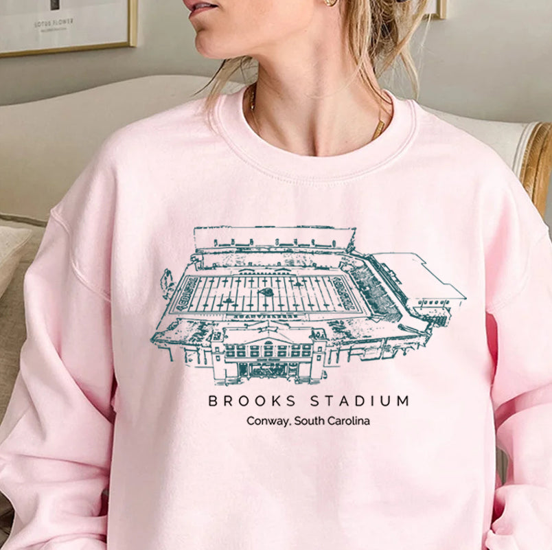 Brooks Stadium Coastal Carolina University Unisex Crewneck Sweatshirt