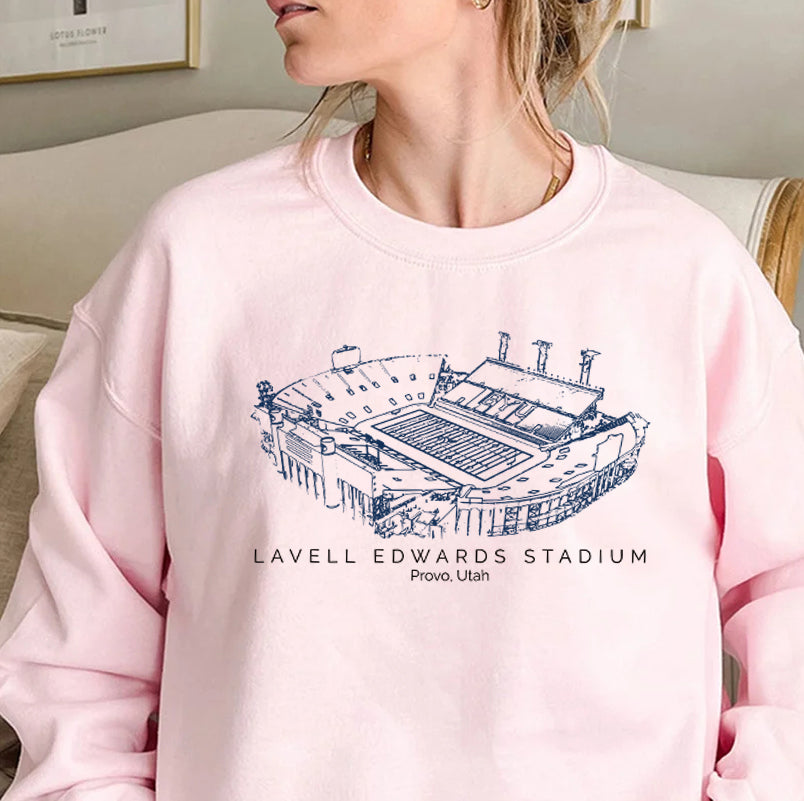 LaVell Edwards Stadium Brigham Young University Unisex Crewneck Sweatshirt