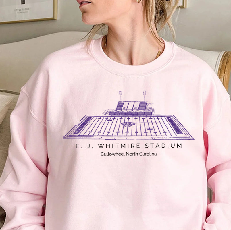 Bob Waters Field at E. J. Whitmire Stadium Western Carolina University Unisex Crewneck Sweatshirt